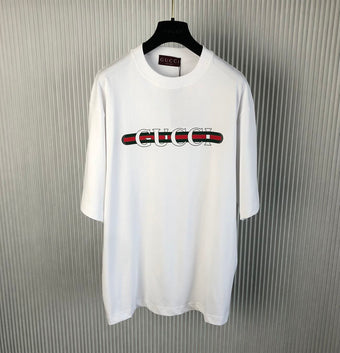 GUCCI COTTON JERSEY T-SHIRT WITH GUCCI PRINT - X021