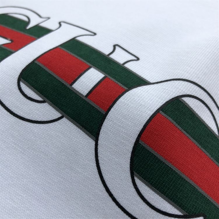 GUCCI COTTON JERSEY T-SHIRT WITH GUCCI PRINT - X021