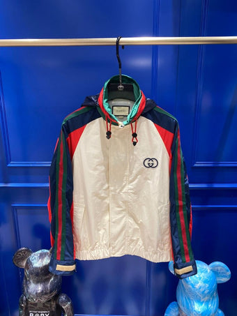 GUCCI COTTON NYLON JACKET WITH PATCH - CA004