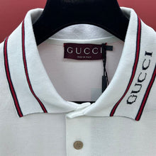 GUCCI COTTON PIQUET POLO SHIRT WITH WEB - X029