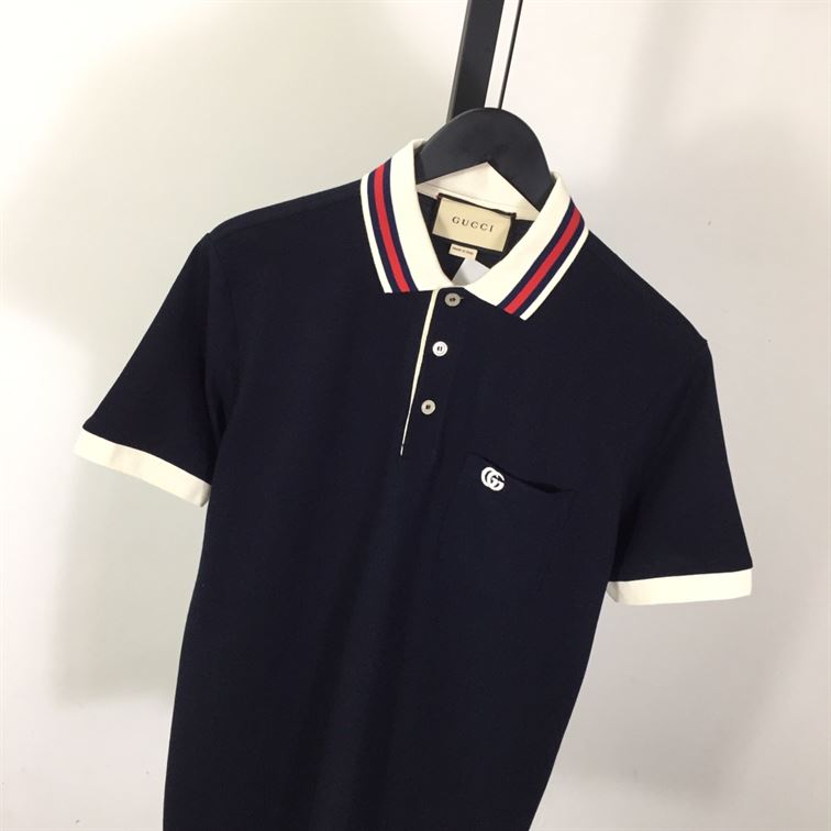 GUCCI COTTON PIQUET POLO WITH DOUBLE G - X008