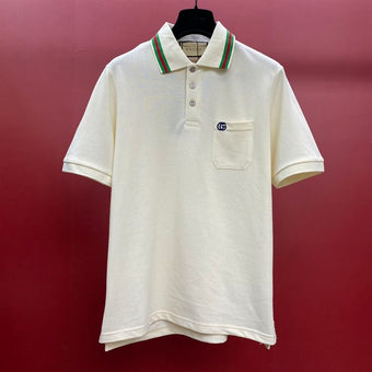 GUCCI COTTON PIQUET POLO WITH DOUBLE G - X010