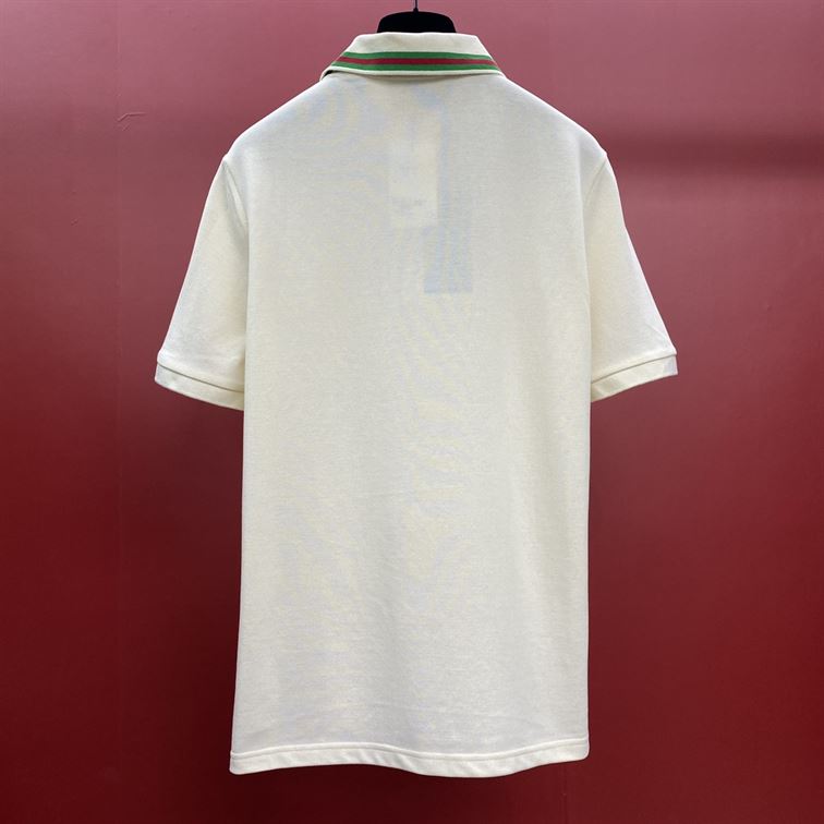 GUCCI COTTON PIQUET POLO WITH DOUBLE G - X010