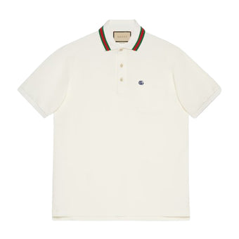 GUCCI COTTON PIQUET POLO WITH DOUBLE G - X010