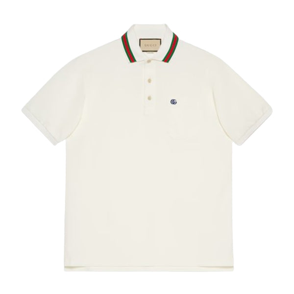 GUCCI COTTON PIQUET POLO WITH DOUBLE G - X010