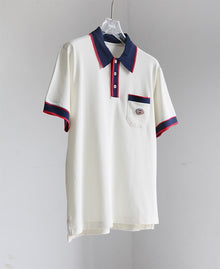 GUCCI COTTON PIQUET POLO WITH INTERLOCKING G - X038