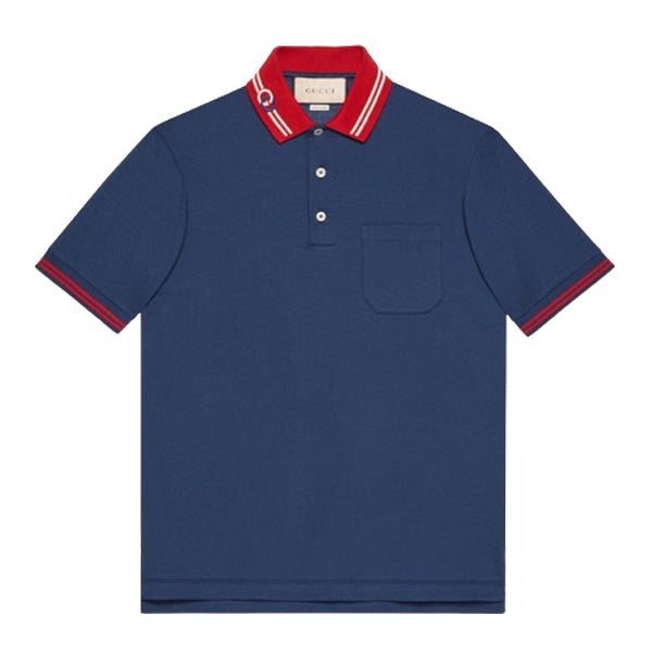 GUCCI COTTON PIQUET POLO WITH INTERLOCKING G - X046