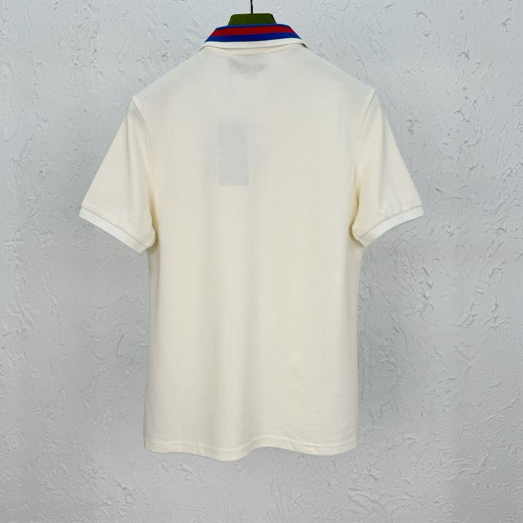 GUCCI COTTON PIQUET POLO WITH SQUARE GG - X006