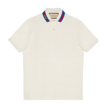 GUCCI COTTON PIQUET POLO WITH SQUARE GG - X006