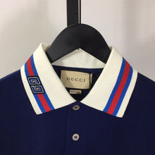 GUCCI COTTON PIQUET POLO WITH SQUARE GG - X009