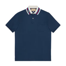 GUCCI COTTON PIQUET POLO WITH SQUARE GG - X009