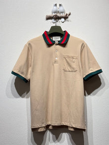 GUCCI COTTON PIQUET POLO WITH WEB COLLAR - X044