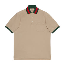 GUCCI COTTON PIQUET POLO WITH WEB COLLAR - X044