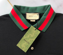 GUCCI COTTON PIQUET POLO WITH WEB COLLAR - X053