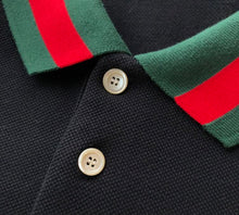 GUCCI COTTON PIQUET POLO WITH WEB COLLAR - X053