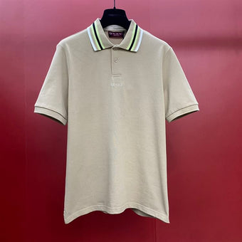 GUCCI COTTON POLO SHIRT WITH EMBROIDERY - X027