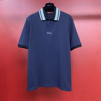 GUCCI COTTON POLO SHIRT WITH EMBROIDERY - X028