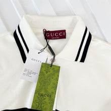 GUCCI COTTON POLO SHIRT WITH GUCCI PRINT - X022