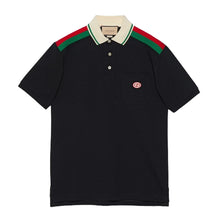 GUCCI COTTON POLO WITH INTERLOCKING G - X031