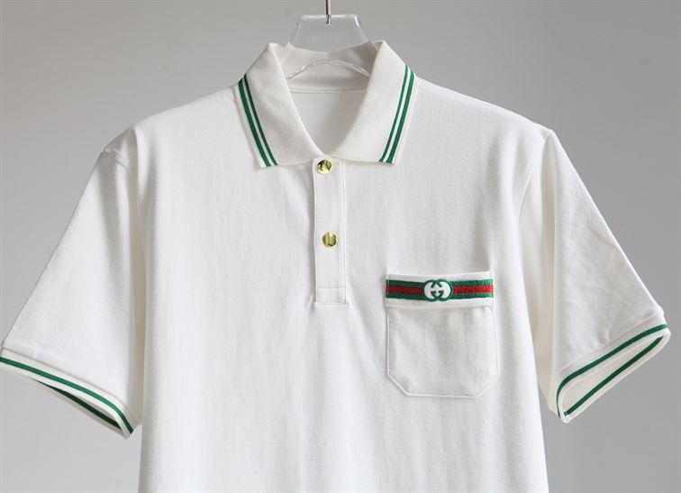 GUCCI COTTON POLO WITH INTERLOCKING G - X039