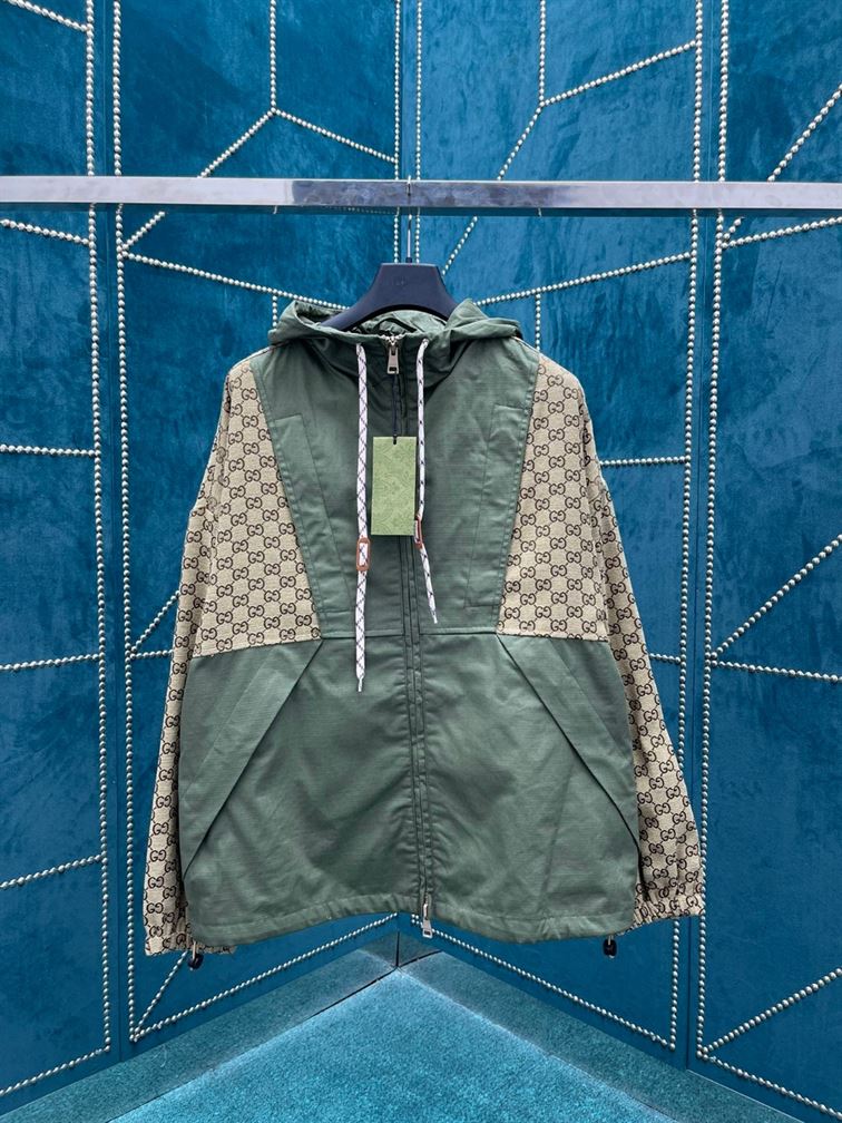 GUCCI GG COTTON CANVAS ZIP JACKET - CA006