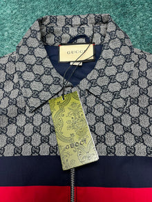 GUCCI GG PRINT COTTON JACKET BLUE - CA001