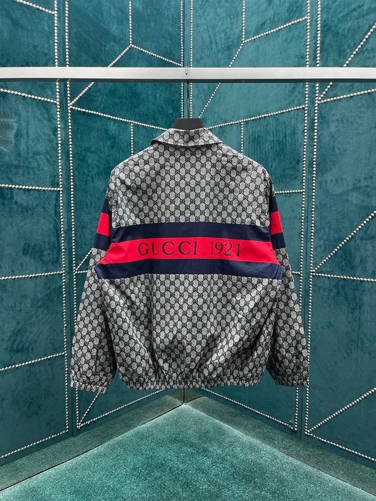 GUCCI GG PRINT COTTON JACKET BLUE - CA001