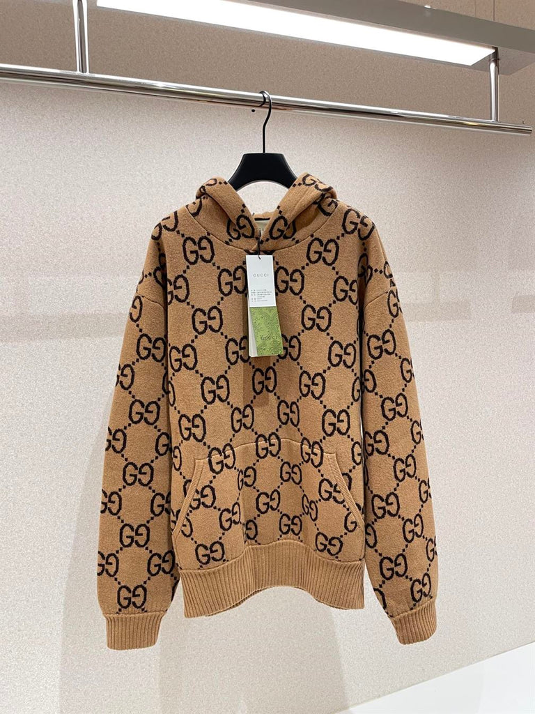 GUCCI COTTON JERSEY HOODED SWEATSHIRT - H010