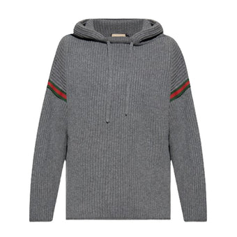 GUCCI GREY HOODED SWEATER - H025