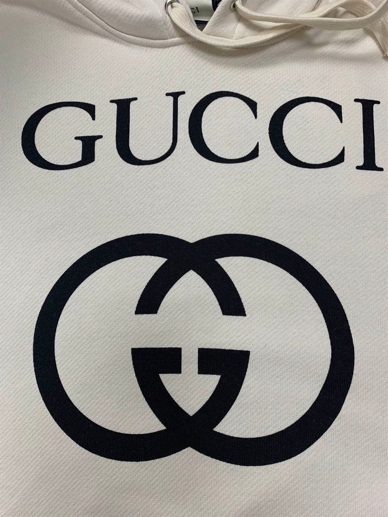 GUCCI HOODED SWEATSHIRT WITH INTERLOCKING G - H019