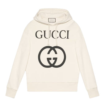 GUCCI HOODED SWEATSHIRT WITH INTERLOCKING G - H019