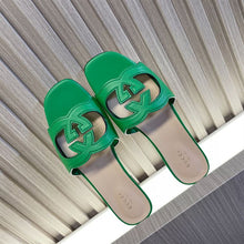 GUCCI  INTERLOCKING G CUT-OUT SLIDE SANDAL - Q021