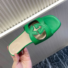 GUCCI  INTERLOCKING G CUT-OUT SLIDE SANDAL - Q021