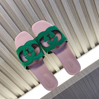 GUCCI  INTERLOCKING G CUT-OUT SLIDE SANDAL - Q024