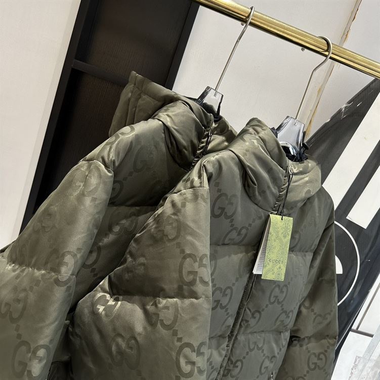 GUCCI JUMBO GG CANVAS JACKET GREEN - CA012