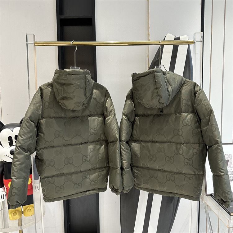 GUCCI JUMBO GG CANVAS JACKET GREEN - CA012