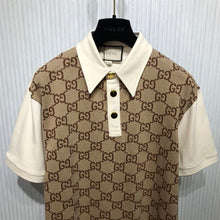 GUCCI JUMBO GG COTTON SILK JACQUARD POLO - X052