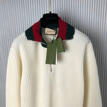 GUCCI KNIT WOOL JUMPER WITH WEB - H024