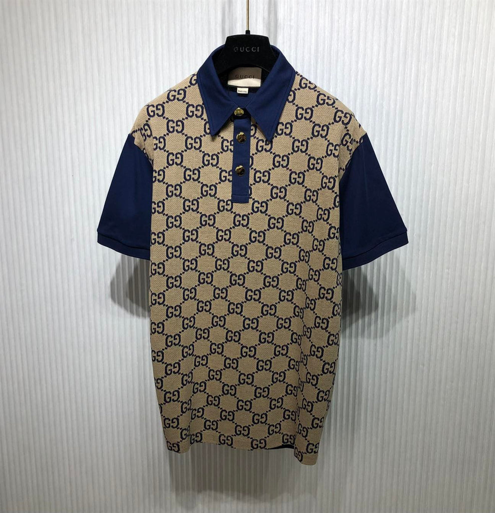 GUCCI MAXI GG SILK COTTON POLO - X051