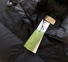 GUCCI NYLON DOWN JACKET WITH GG INSERTS - CA010