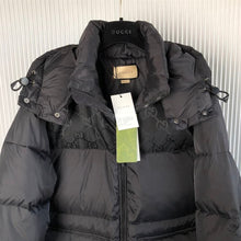 GUCCI NYLON DOWN JACKET WITH GG INSERTS - CA010