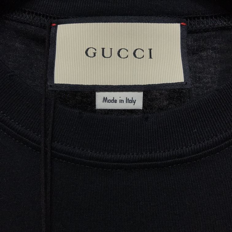 GUCCI OVERSIZE WASHED T-SHIRT WITH GUCCI LOGO - X047