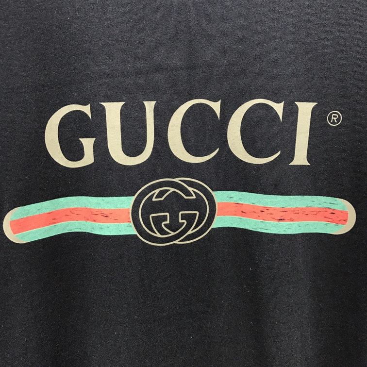 GUCCI OVERSIZE WASHED T-SHIRT WITH GUCCI LOGO - X047