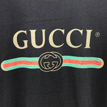 GUCCI OVERSIZE WASHED T-SHIRT WITH GUCCI LOGO - X047