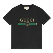 GUCCI OVERSIZE WASHED T-SHIRT WITH GUCCI LOGO - X047