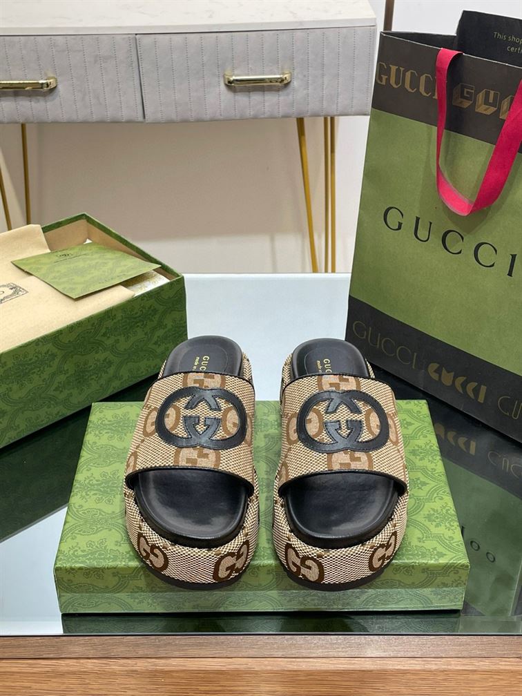 GUCCI PLATFORM SLIDE SANDAL - Q038