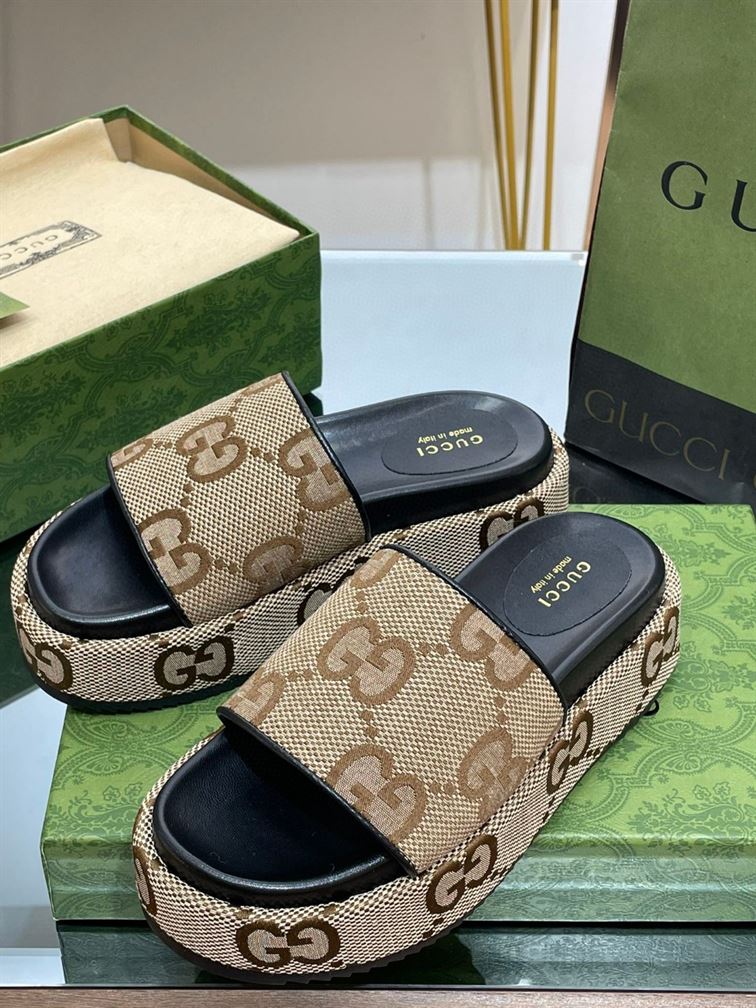 GUCCI PLATFORM SLIDE SANDAL - Q042