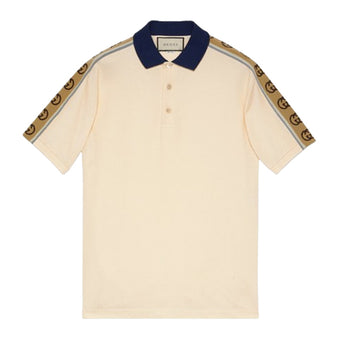 GUCCI POLO WITH INTERLOCKING G STRIPE - X050