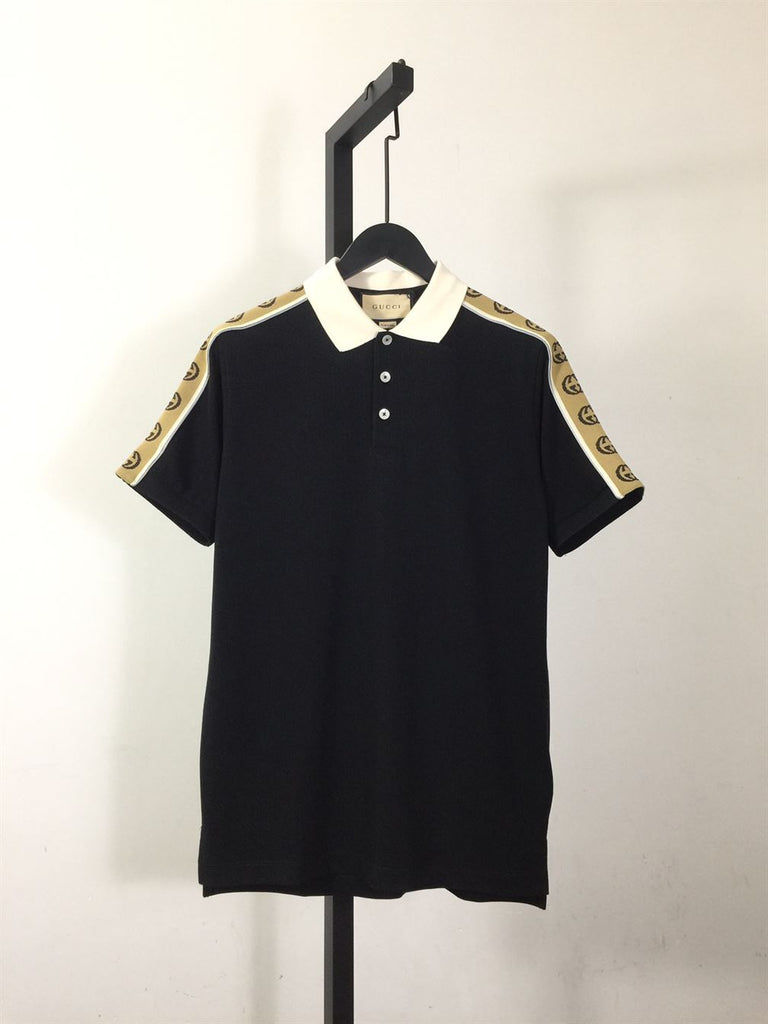 GUCCI POLO WITH INTERLOCKING G STRIPE - X055