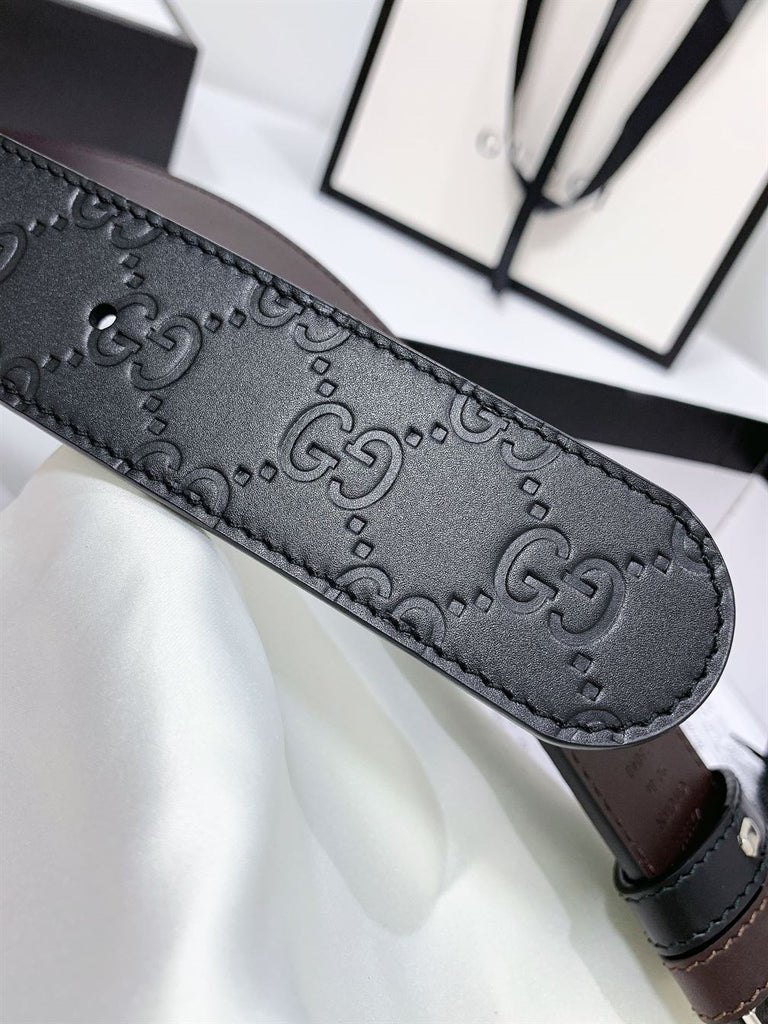 GUCCI REVERSIBLE GUCCI SIGNATURE BELT - AB030